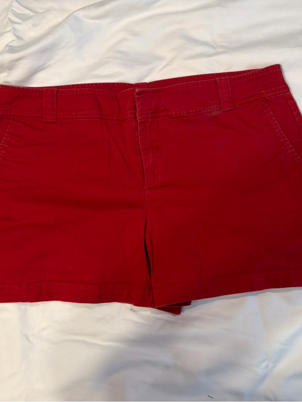 Red Casual Shorts